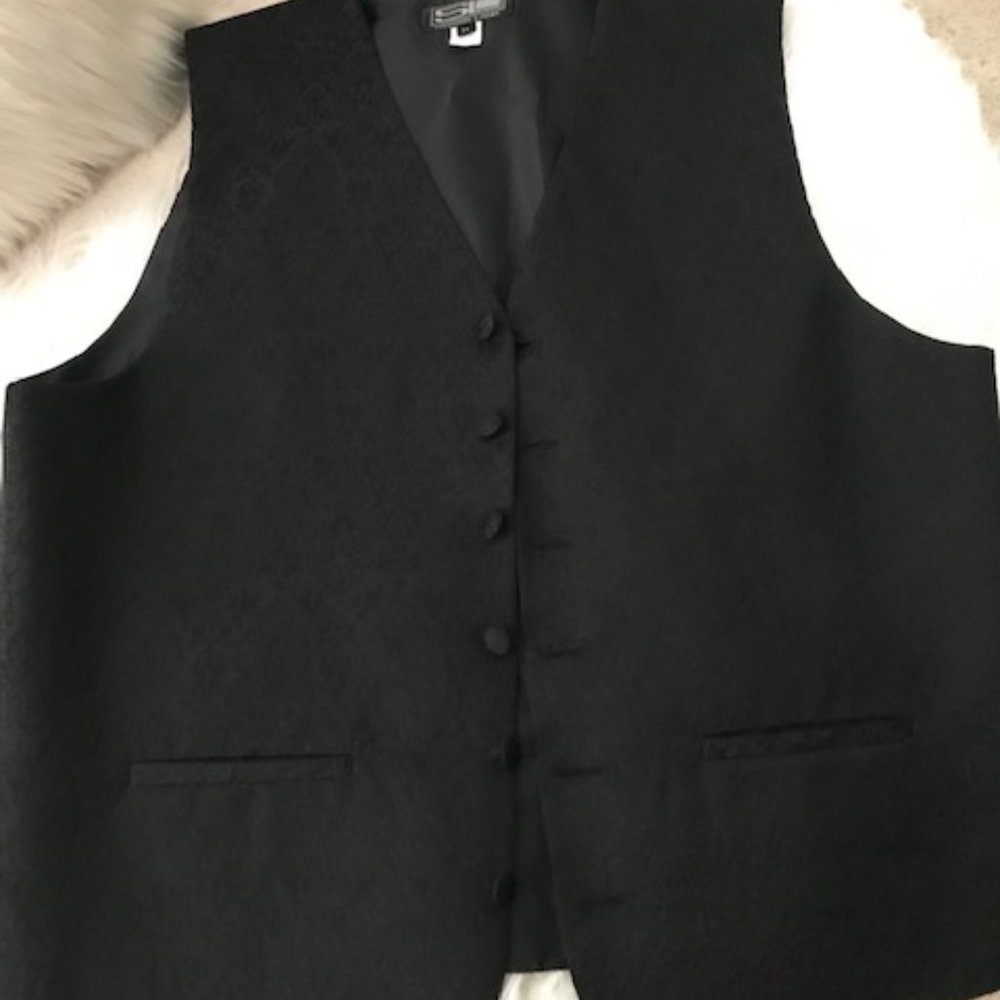 STEVEN LAND BLACK ON BLACK VEST